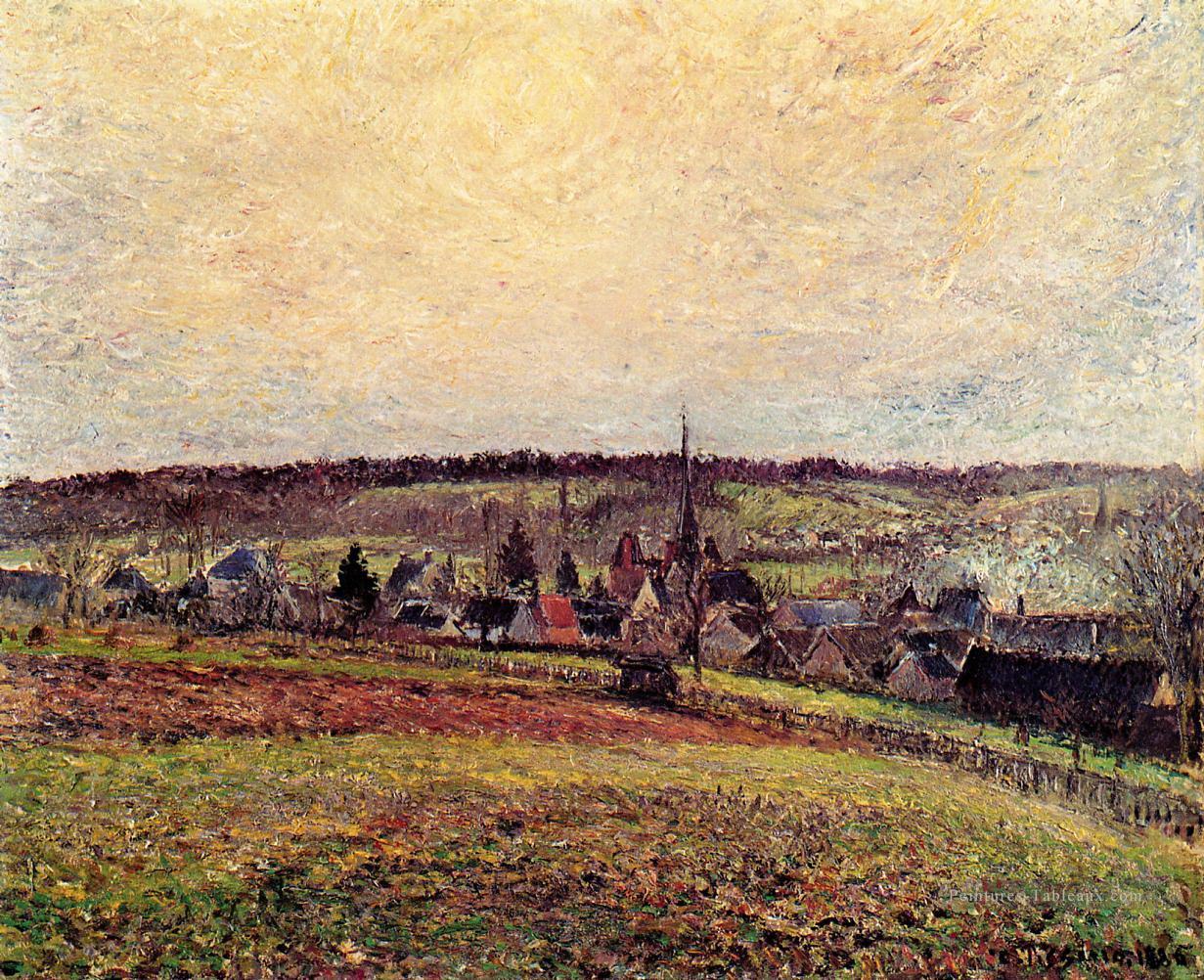 le village d’Eragny 1885 Camille Pissarro Peintures à l'huile